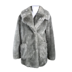 Unisex Topshop - Kunstkarusnahast mantel, suurus 36 - Hall (1)