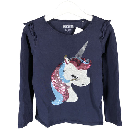 Unisex Bogi - Trikotaažist pluus, suurus 116 - 122 - Sinine ()