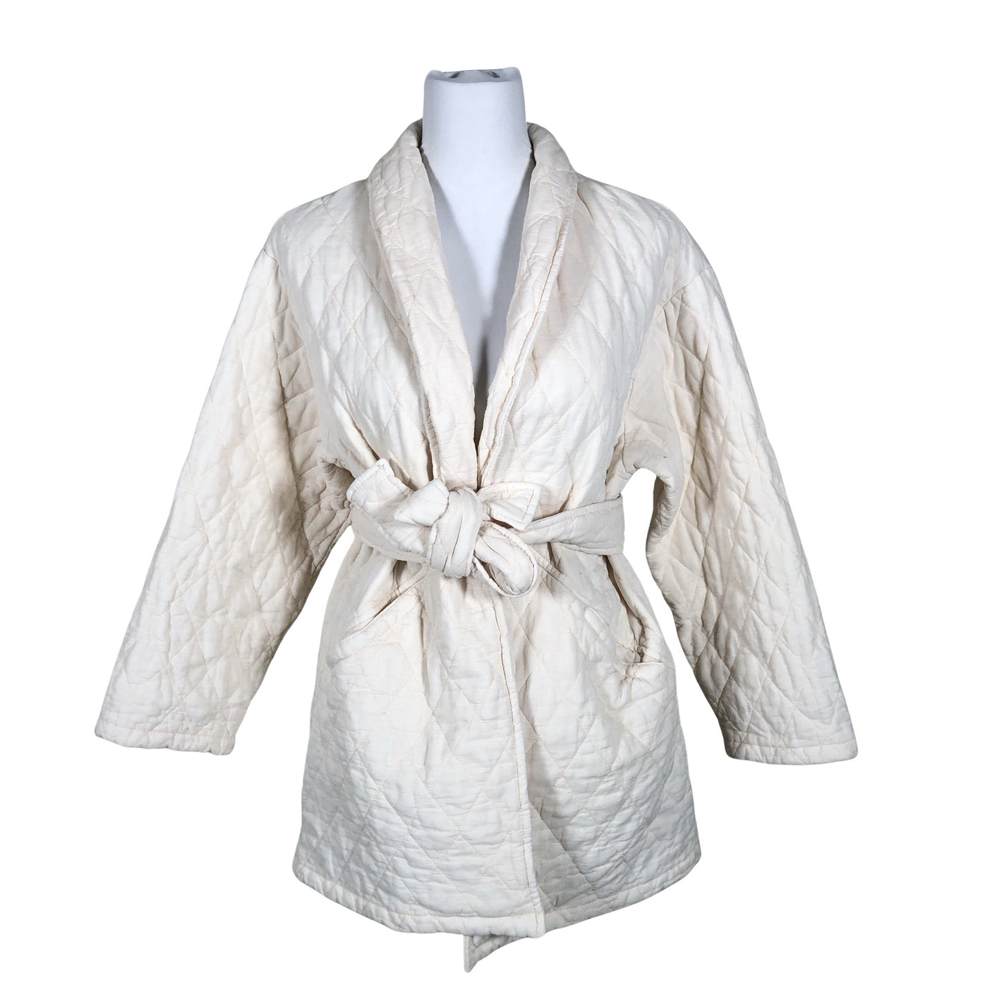 Unisex Bohemiana - Tepitud jope, suurus 40 - Valge (1)