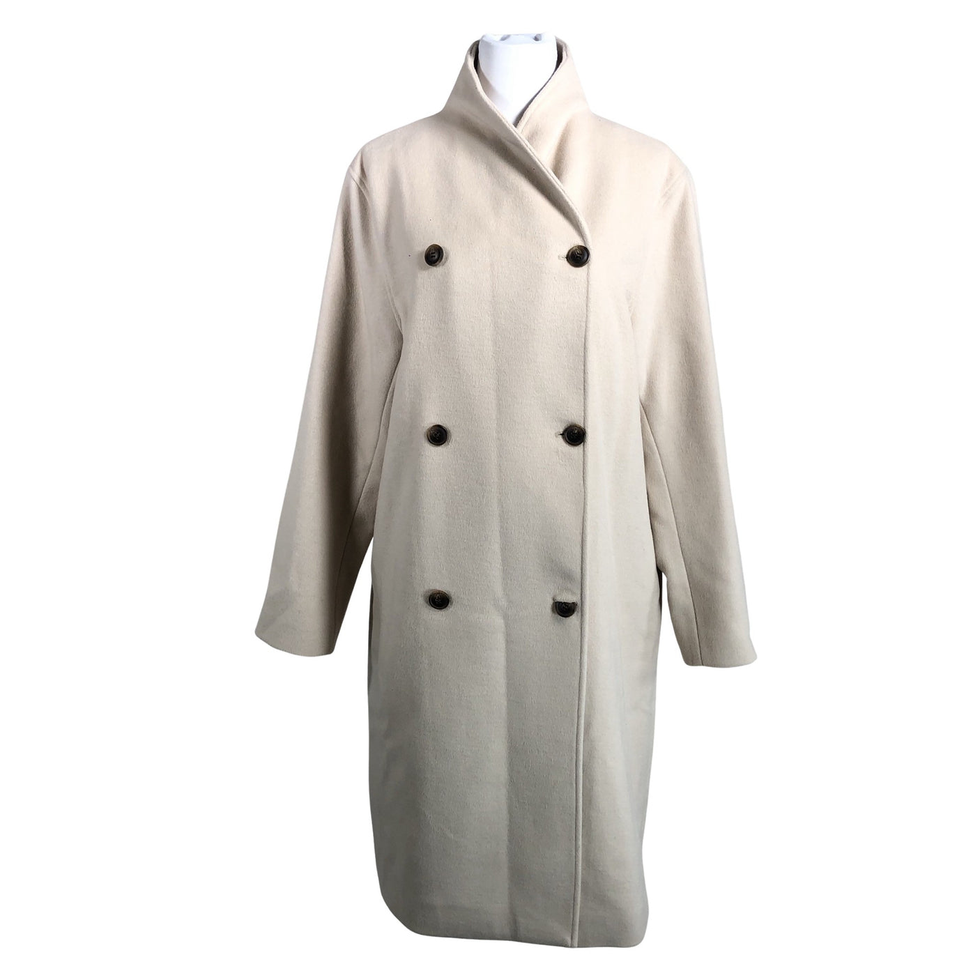 Unisex mbyM - Villane mantel, suurus 40 - Beige (1)