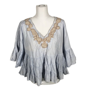 Unisex Giacomo Cirque - Pluus, suurus 38 - Helesinine (2)