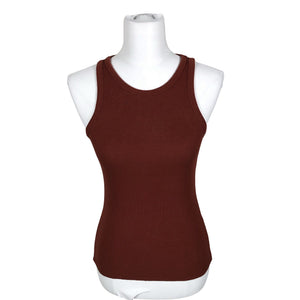 Unisex Oysho - Trikotaažist topp, suurus 36 - Veinipunane (1)