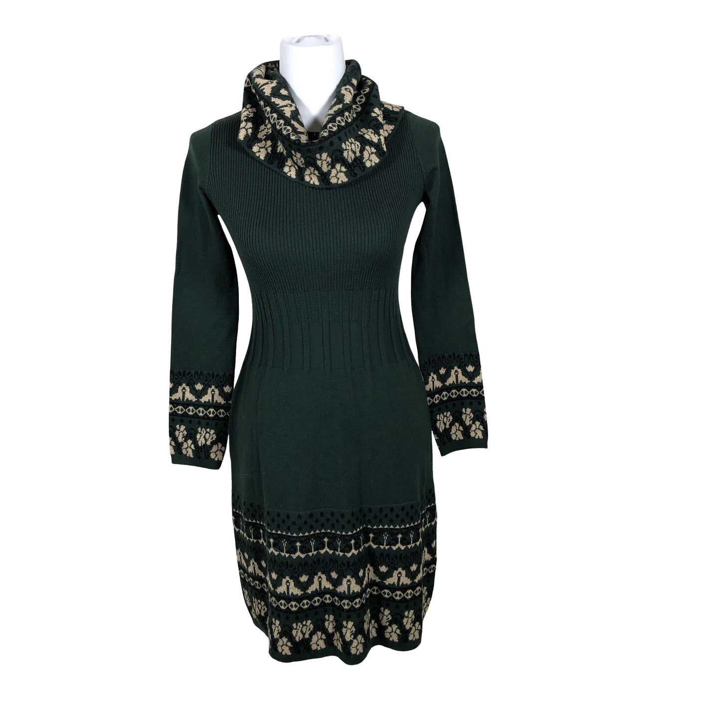 Unisex Derhy - Kootud kleit, suurus 36 - Roheline (1)