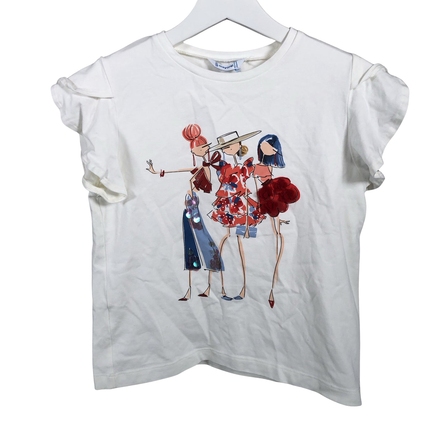 Unisex Mayoral - T-särk, suurus 134 - 140 - Valge (1)