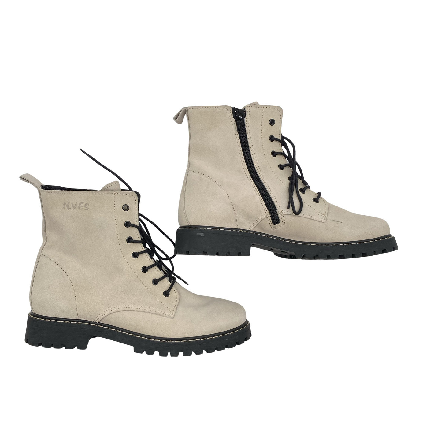 Unisex Ilves - Nööridega saapad, suurus 38 - Beige (1)
