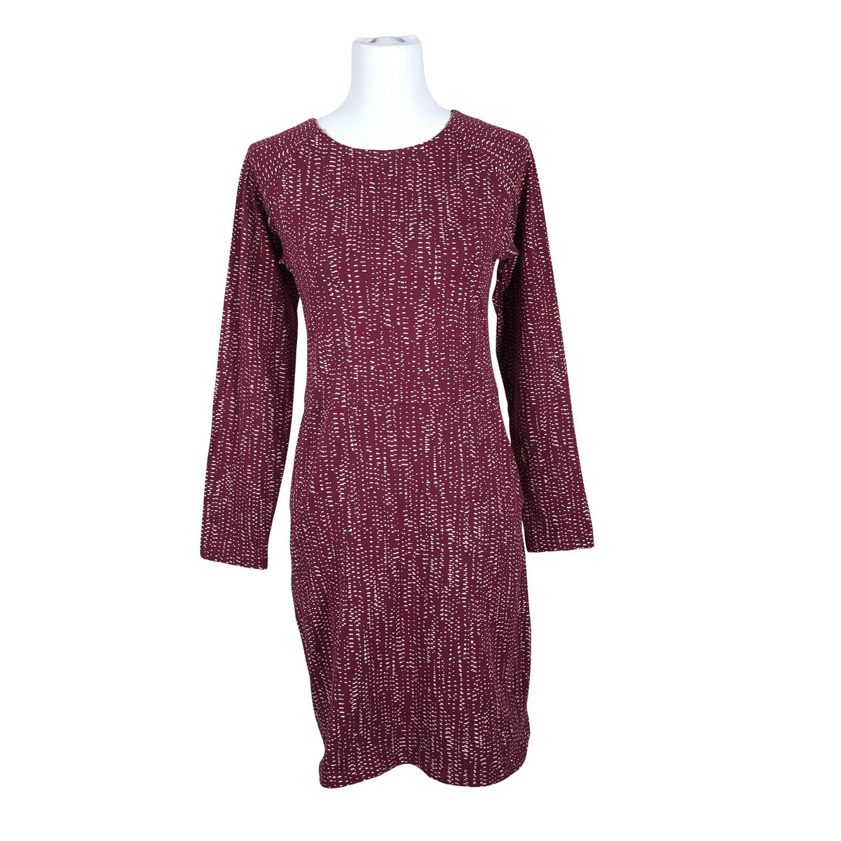 Unisex Nanso - Trikotaažist kleit, suurus 36 - Veinipunane (2)
