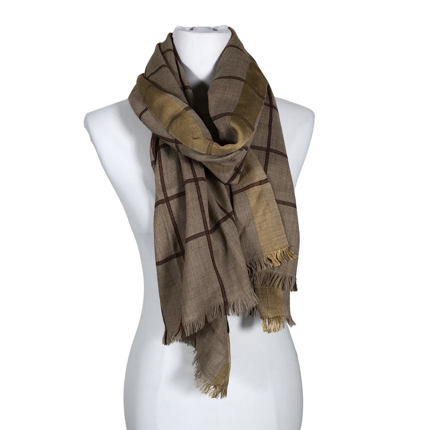 Unisex Jim Thompson - Õhuke sall, suurus Maxi - Beige (2)