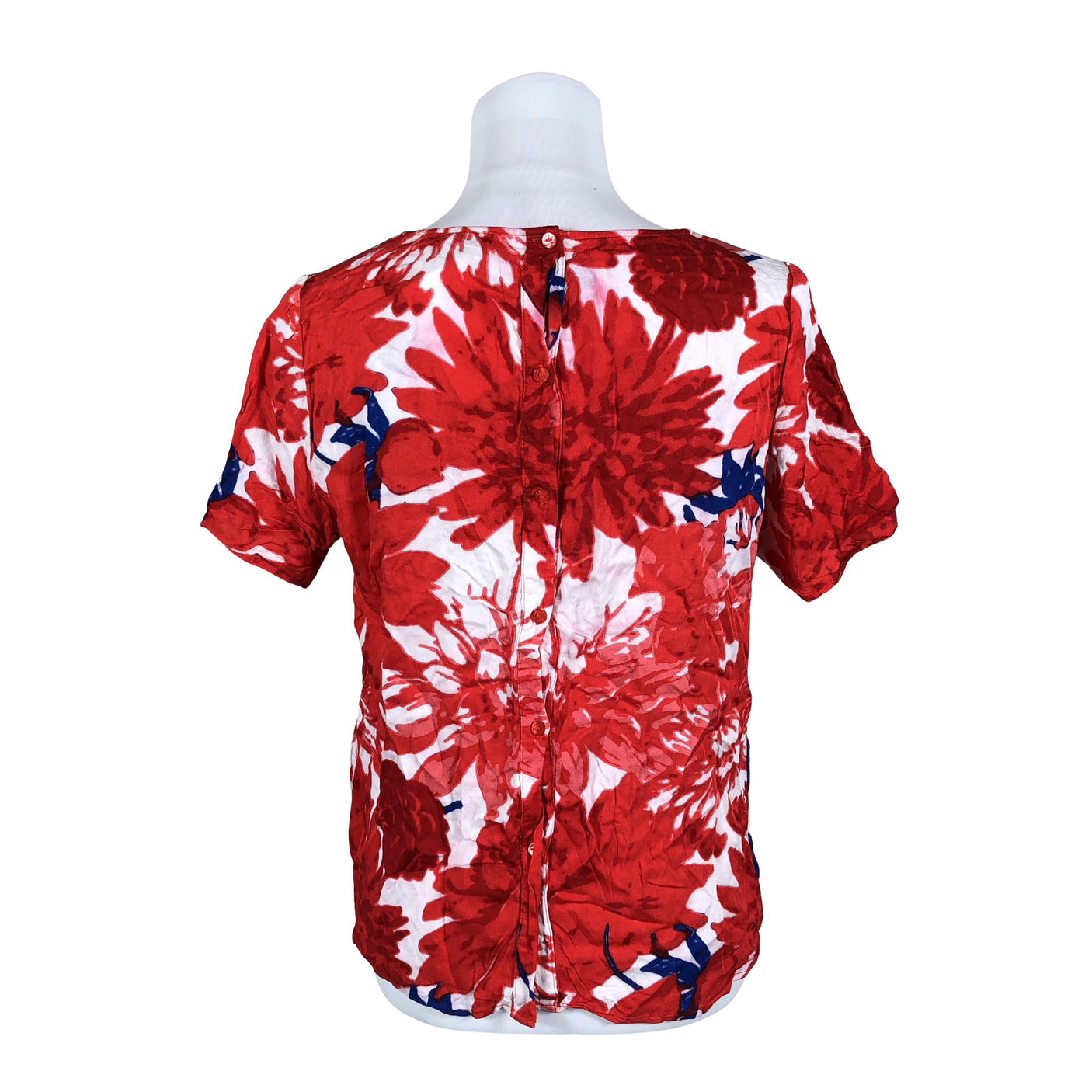 Unisex Comma - Lühikeste käistega pluus, suurus 40 - Punane (2)