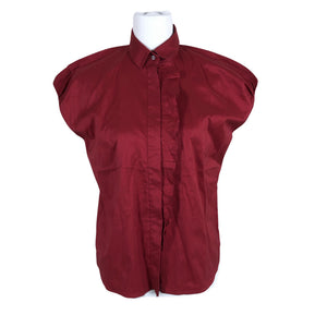 Unisex Hugo Boss - Lühikeste käistega pluus, suurus 40 - Veinipunane (1)