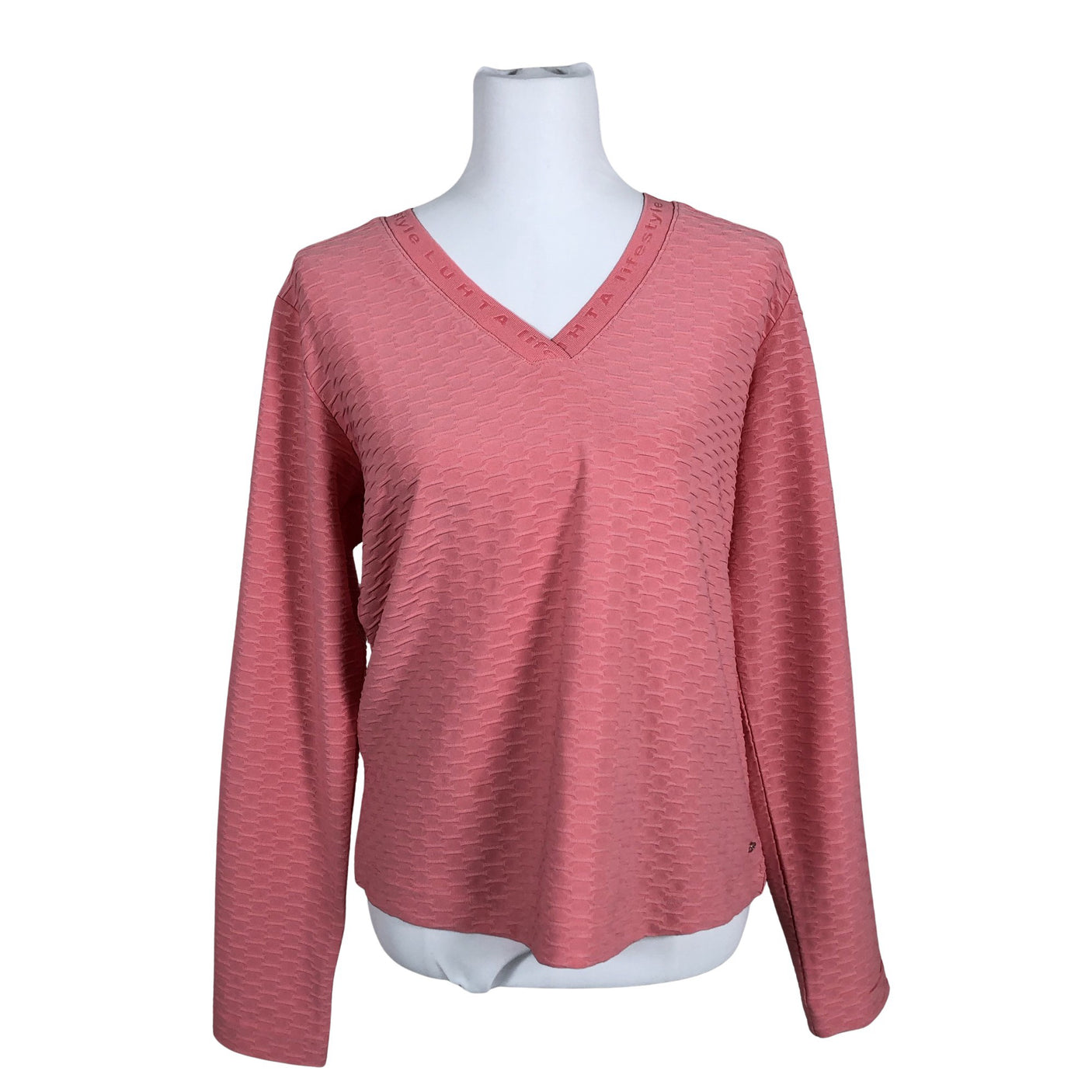 Unisex Luhta - Trikotaažist pluus, suurus 36 - Heleroosa (2)