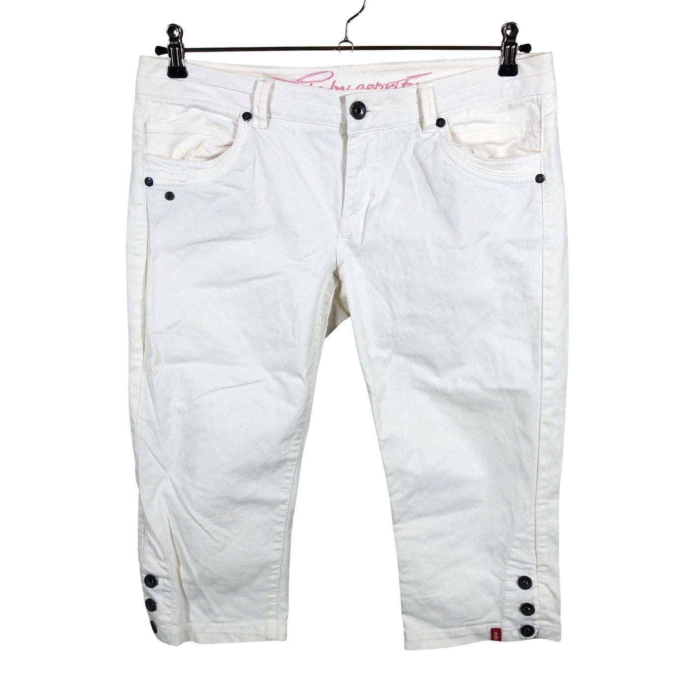 Unisex Esprit - Teksast poolpikad püksid, suurus 42 - Valge (2)