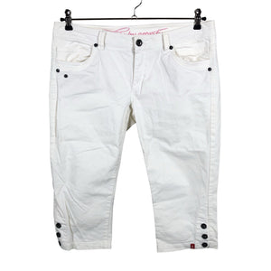 Unisex Esprit - Teksast poolpikad püksid, suurus 42 - Valge (2)