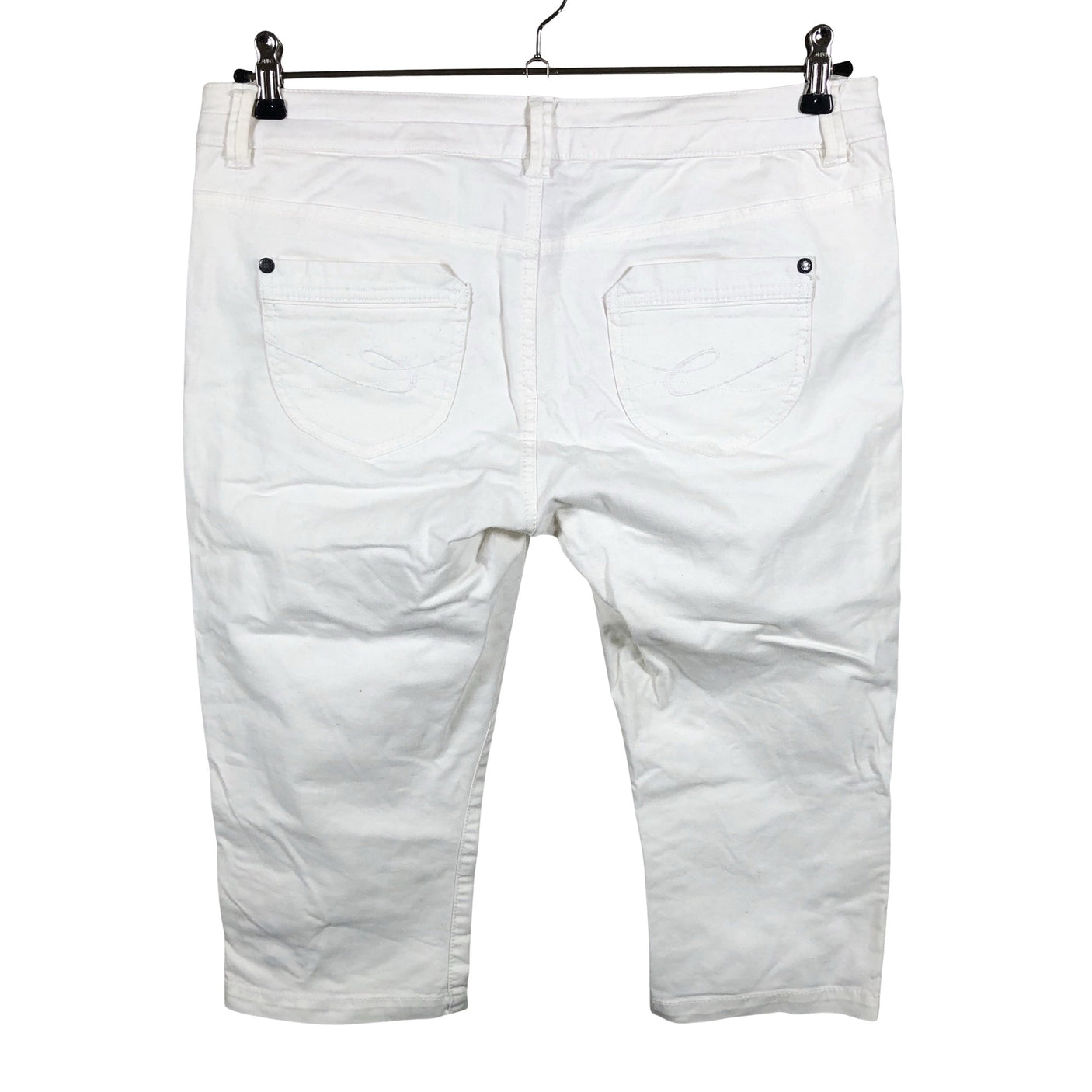Unisex Esprit - Teksast poolpikad püksid, suurus 42 - Valge (4)