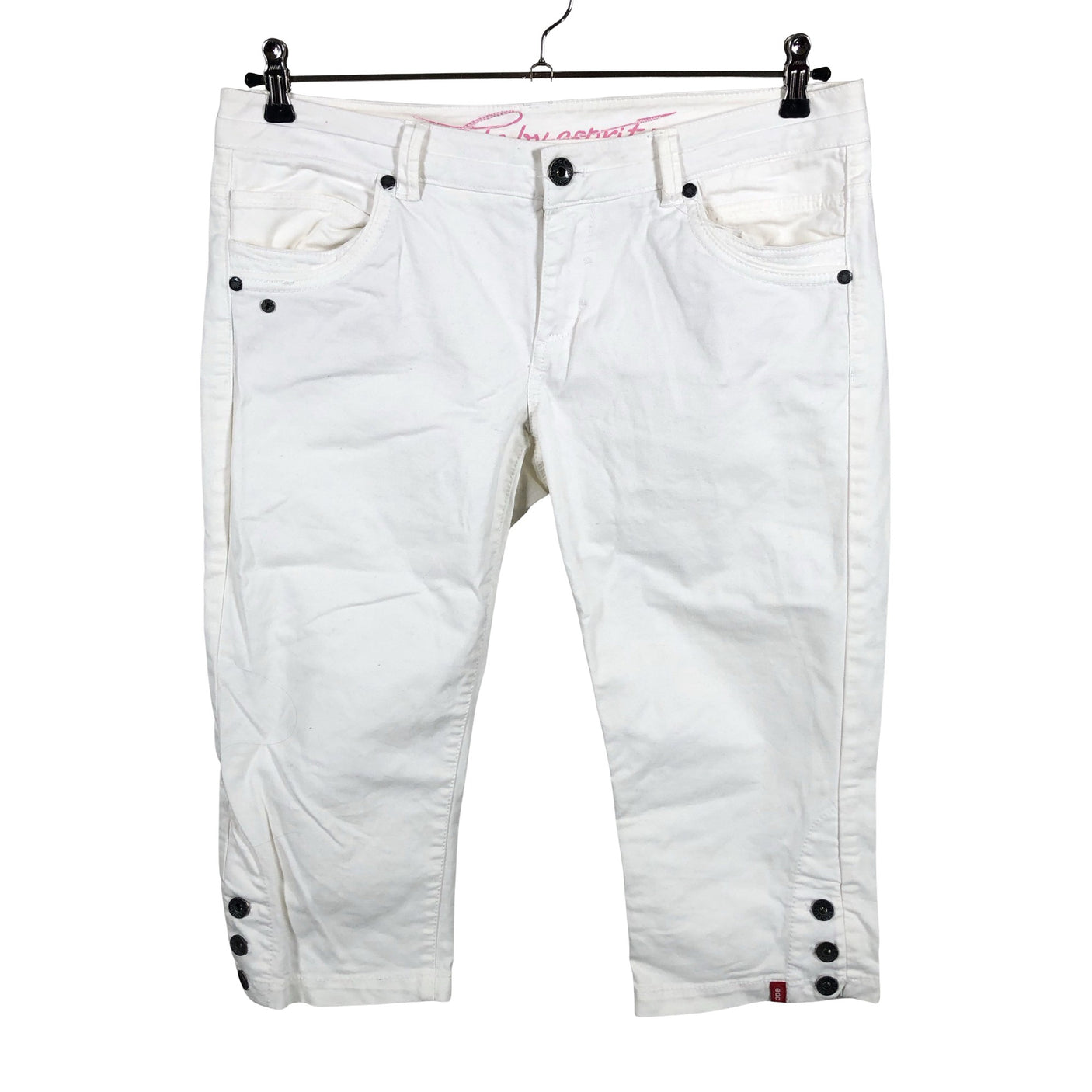 Unisex Esprit - Teksast poolpikad püksid, suurus 42 - Valge (1)