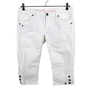 Unisex Esprit - Teksast poolpikad püksid, suurus 42 - Valge (1)