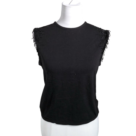 Unisex Yera - Trikotaažist topp, suurus 36 - Must ()