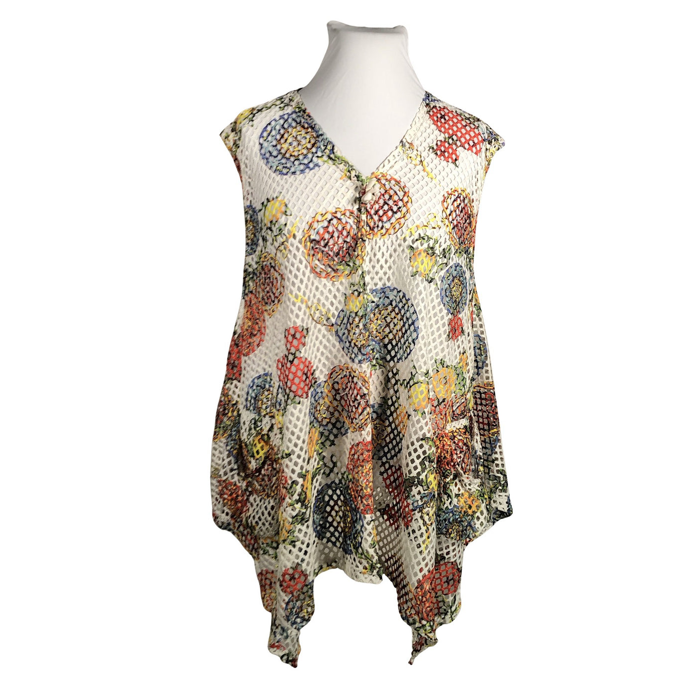 Unisex Handmade - Trikotaažist tuunika, suurus 46 - Valge (1)