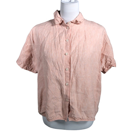 Unisex Piironki - Lühikeste käistega pluus, suurus 40 - Heleroosa ()