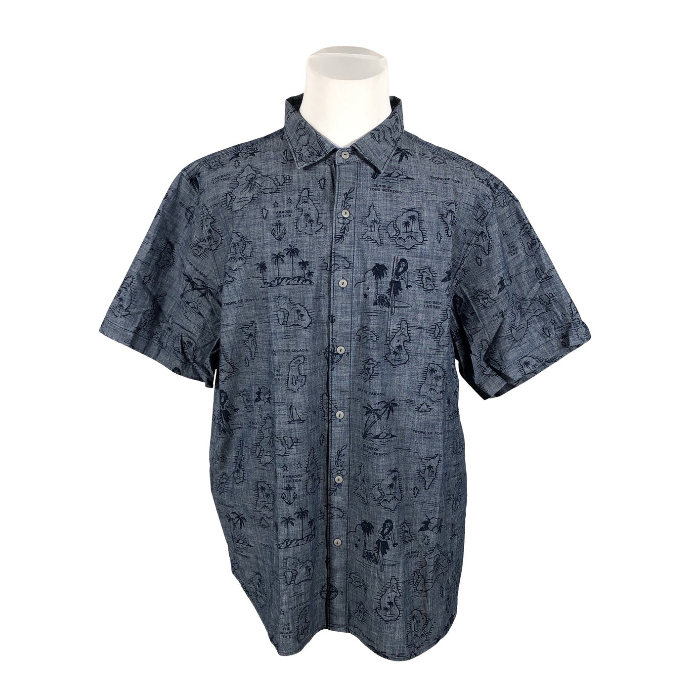 Unisex Tommy Bahama - Triiksärk, suurus XXL - Sinine (1)