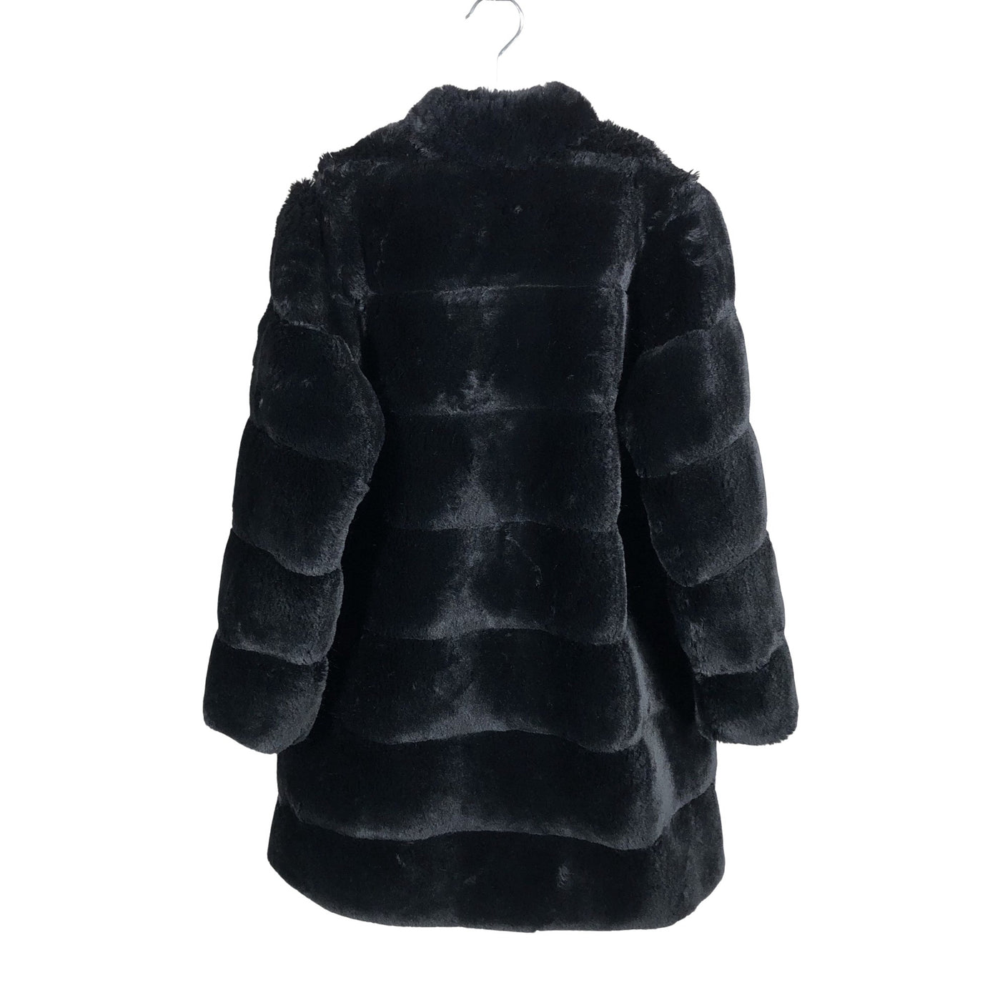Unisex Mignelin - Kunstkarusnahast mantel, suurus 134 - 140 - Must (4)