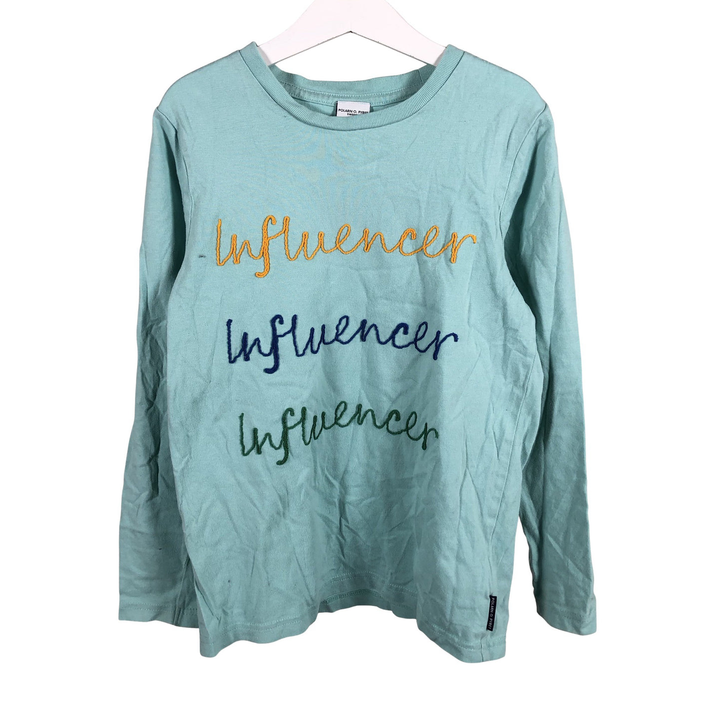 Unisex Polarn O. Pyret - Trikotaažist pluus, suurus 134 - 140 - Roheline (2)