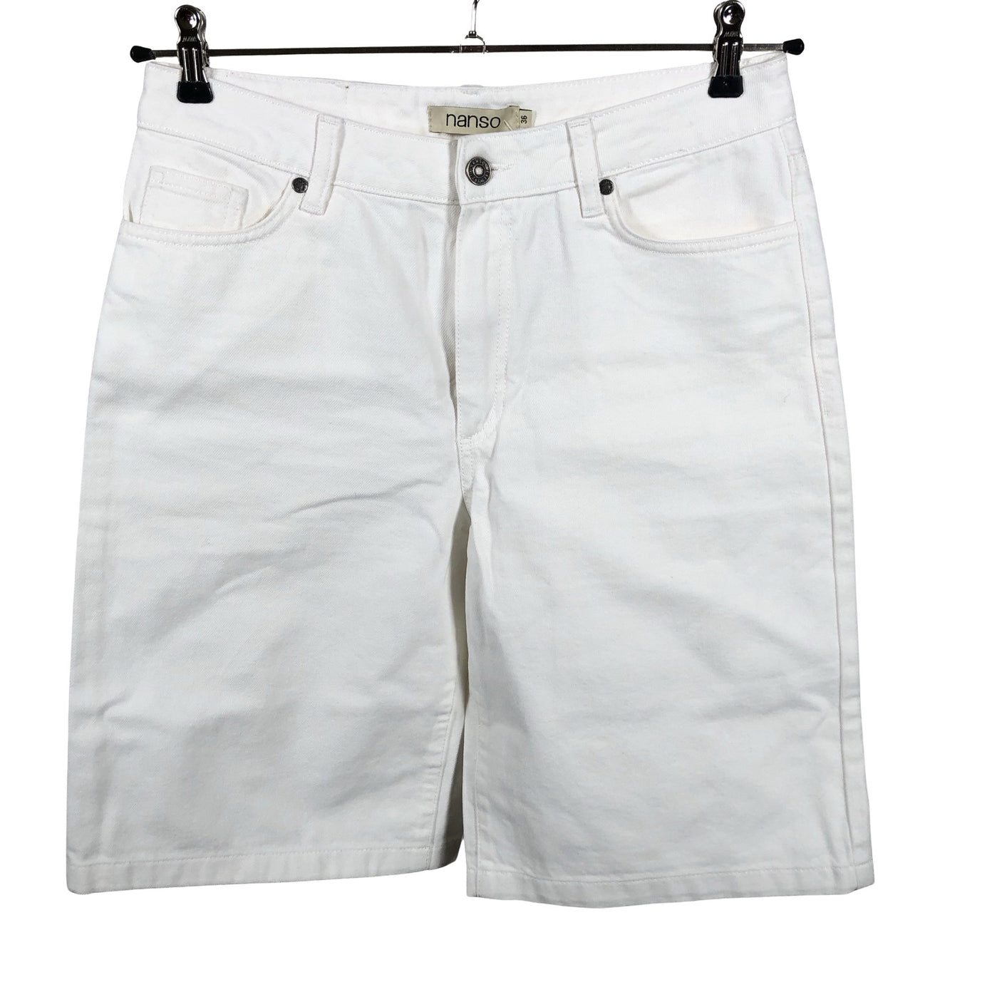 Unisex Nanso - Teksast lühikesed püksid, suurus 36 - Valge (2)