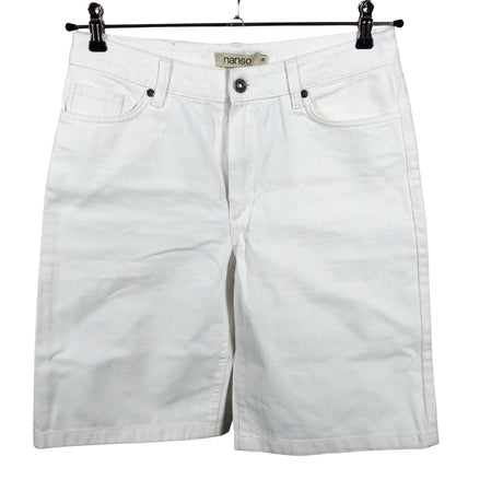 Unisex Nanso - Teksast lühikesed püksid, suurus 36 - Valge (2)