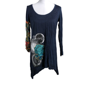 Unisex Desigual - Trikotaažist tuunika, suurus 40 - Sinine (1)