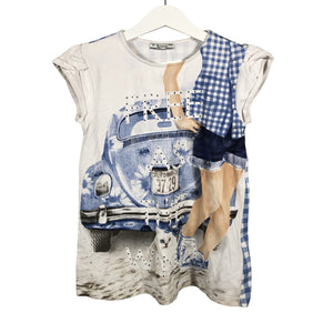 Unisex Mayoral - Trikotaažist kleit, suurus 122 - 128 - Valge (2)