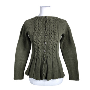 Unisex Handmade - Kardigan, suurus 32 - Roheline (1)