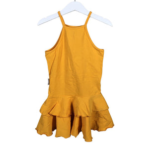 Unisex Gugguu - Trikotaažist kleit, suurus 110 - 116 - Kollane (2)