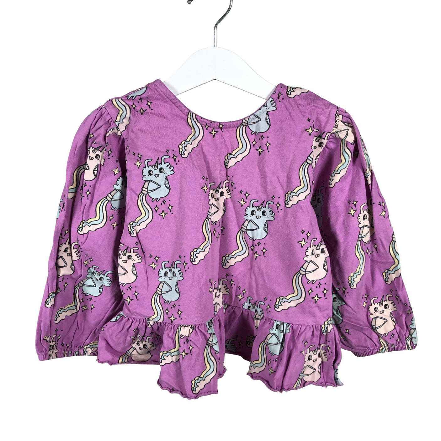 Unisex Mainio - Trikotaažist pluus, suurus 122 - 128 - Lilla (1)