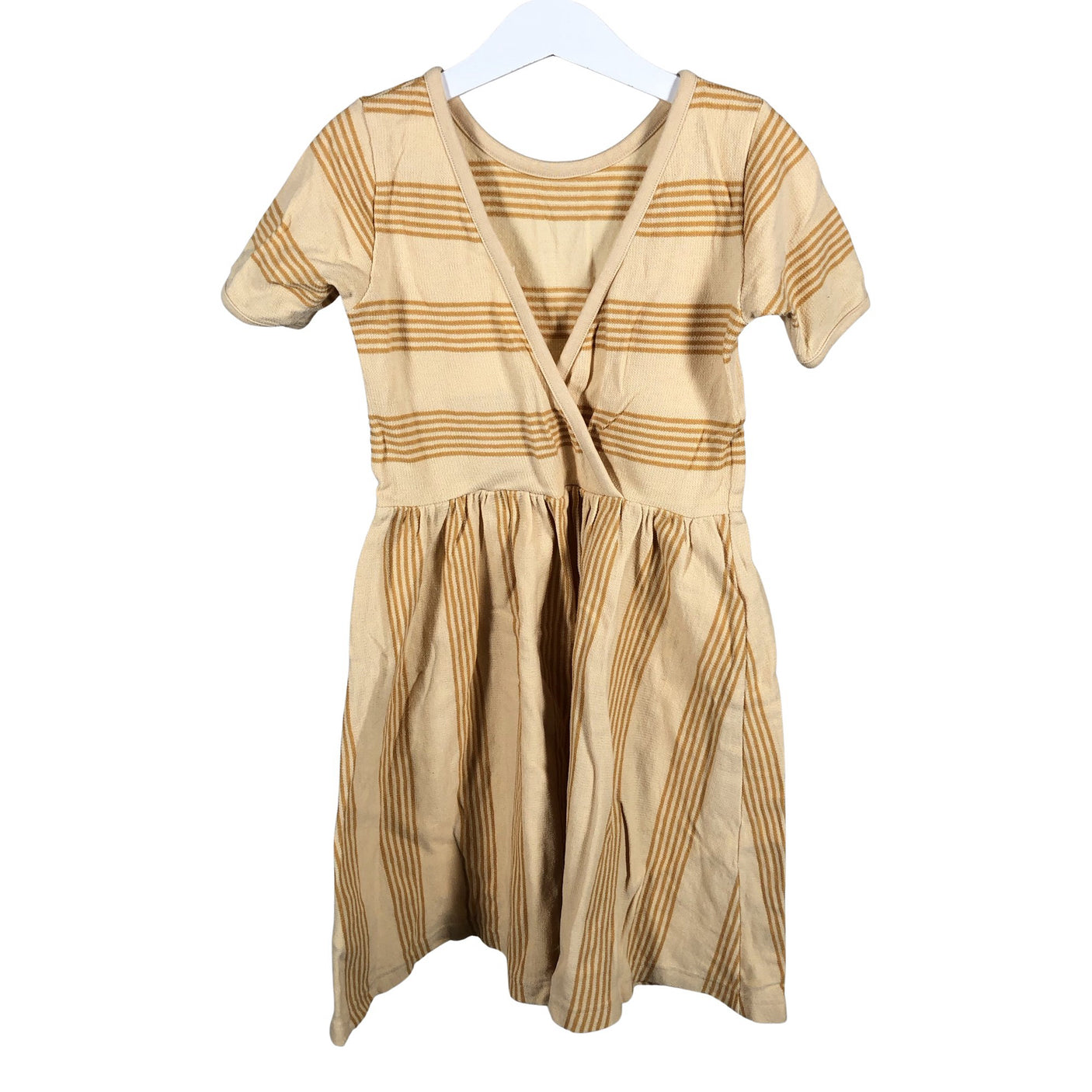 Unisex Mainio - Trikotaažist kleit, suurus 122 - 128 - Kollane (3)