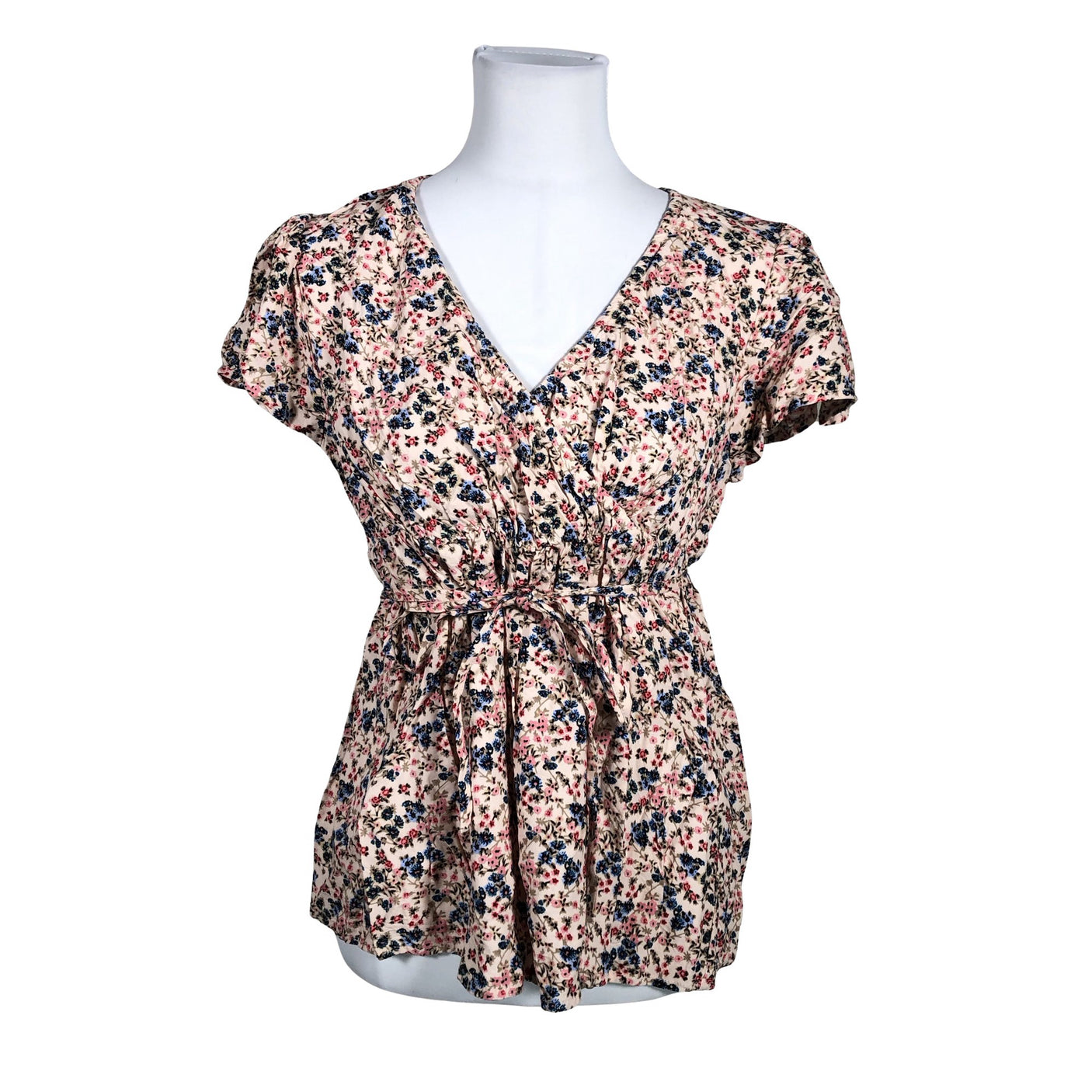 Unisex Mama Licious - Lühikeste käistega pluus, suurus 38 - Heleroosa (1)