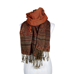 Unisex Pashmina - Õhuke sall, suurus Maxi - Oranž (1)