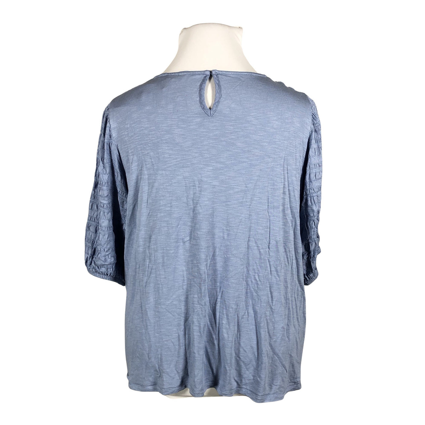 Unisex Per Una by Marks & Spencer - Lühikeste käistega pluus, suurus 48 - Helesinine (2)