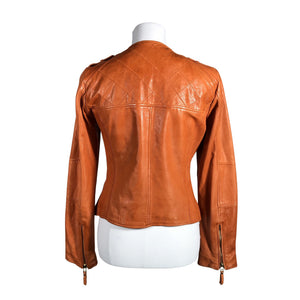 Unisex Massimo Dutti - Nahktagi, suurus 38 - Oranž (3)