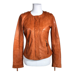 Unisex Massimo Dutti - Nahktagi, suurus 38 - Oranž (1)