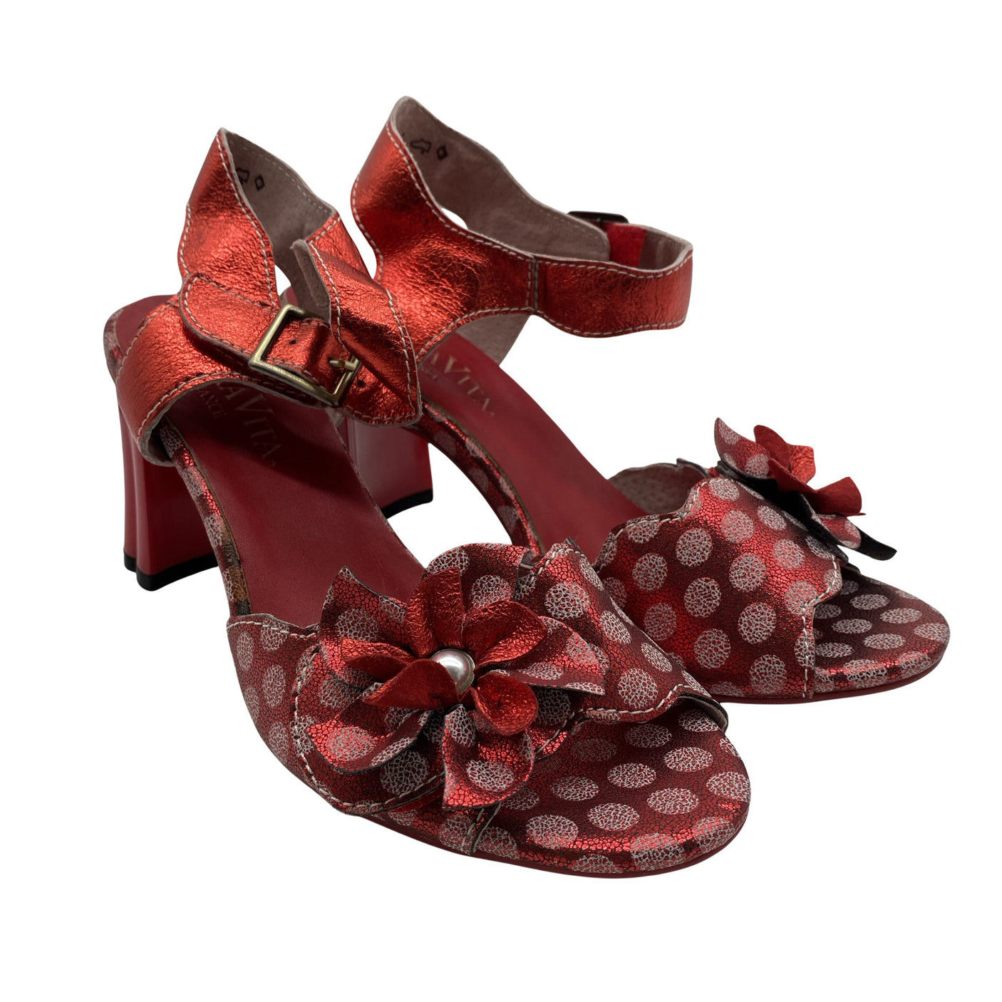 Unisex Laura Vita - Pidulikud kontsakingad, suurus 38 - Punane (2)