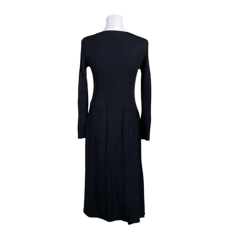 Unisex Muotikuu - Kootud kleit, suurus 40 - Must (2)