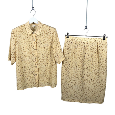 Unisex Marja Valonen - Lühikeste käistega pluus, suurus 40 - Kollane (2)