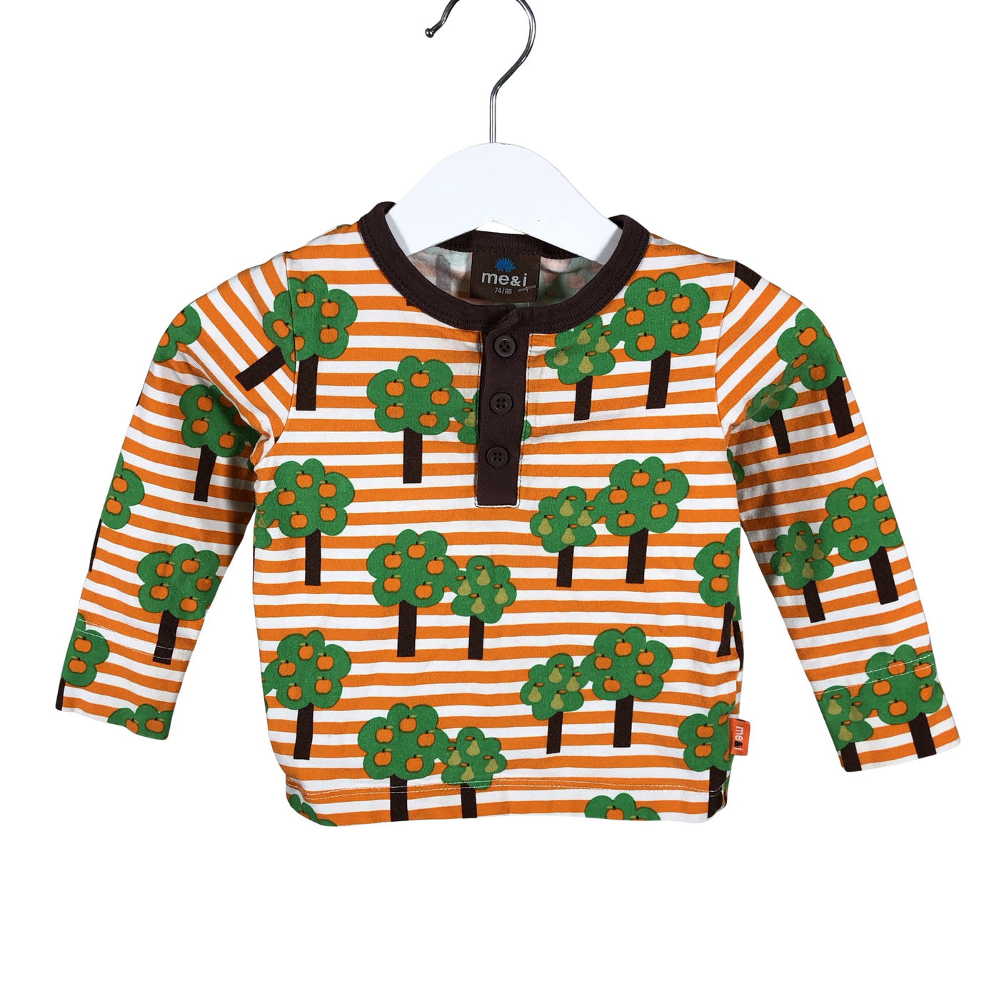 Unisex me&i - Trikotaažist pluus, suurus 74 - 80 - Oranž (2)