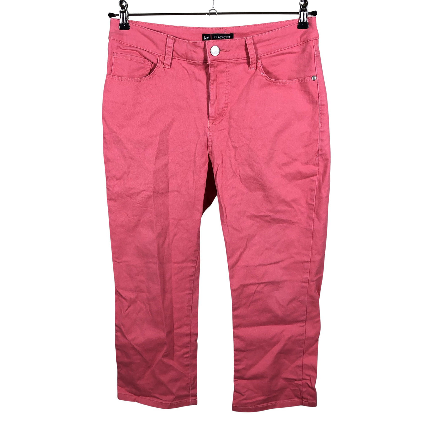 Unisex Lee - Teksast poolpikad püksid, suurus 38 - Heleroosa (2)