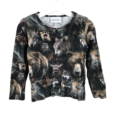 Unisex Gugguu - Trikotaažist pluus, suurus 104 - 110 - Hall ()