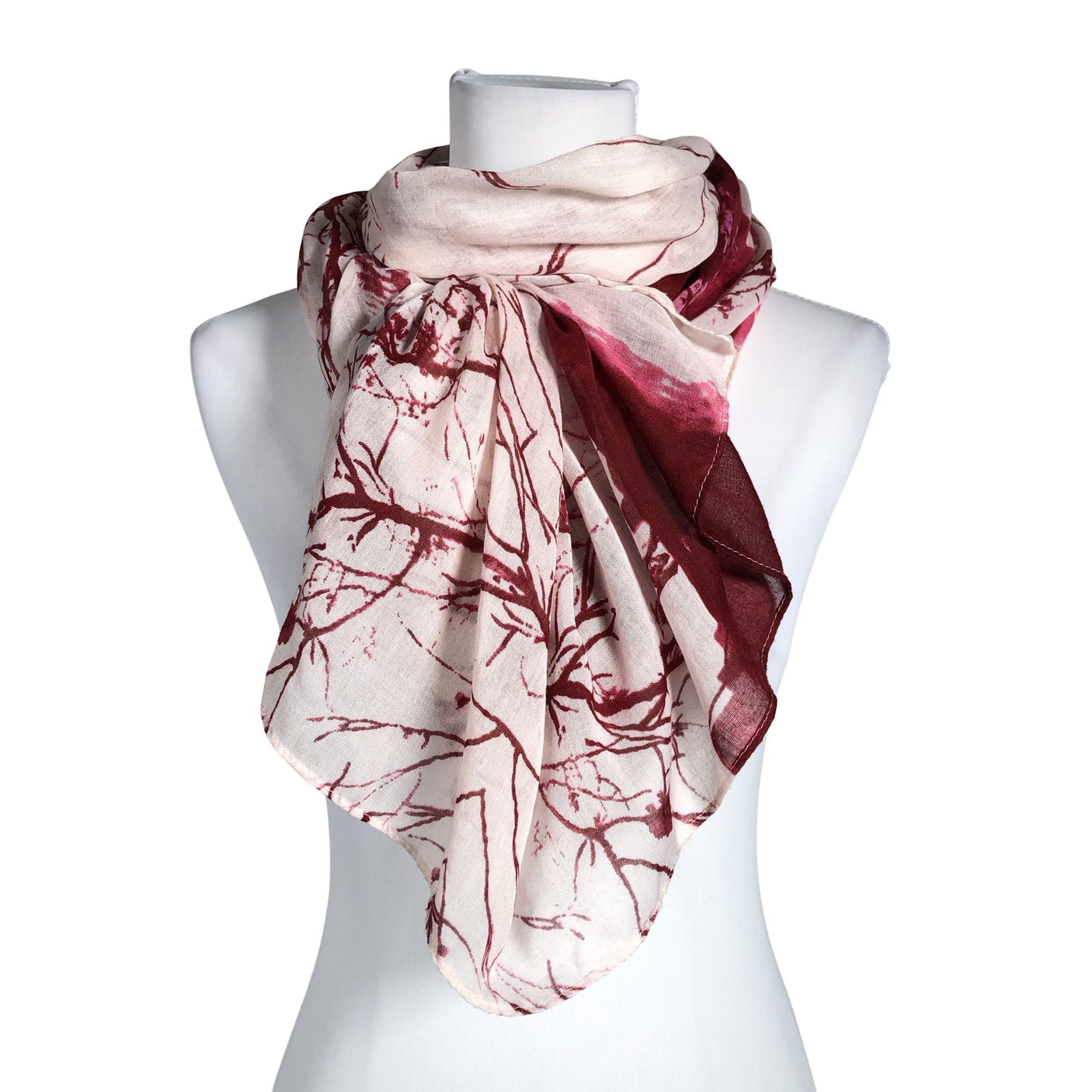 Unisex Global - Õhuke sall, suurus Maxi - Veinipunane (1)