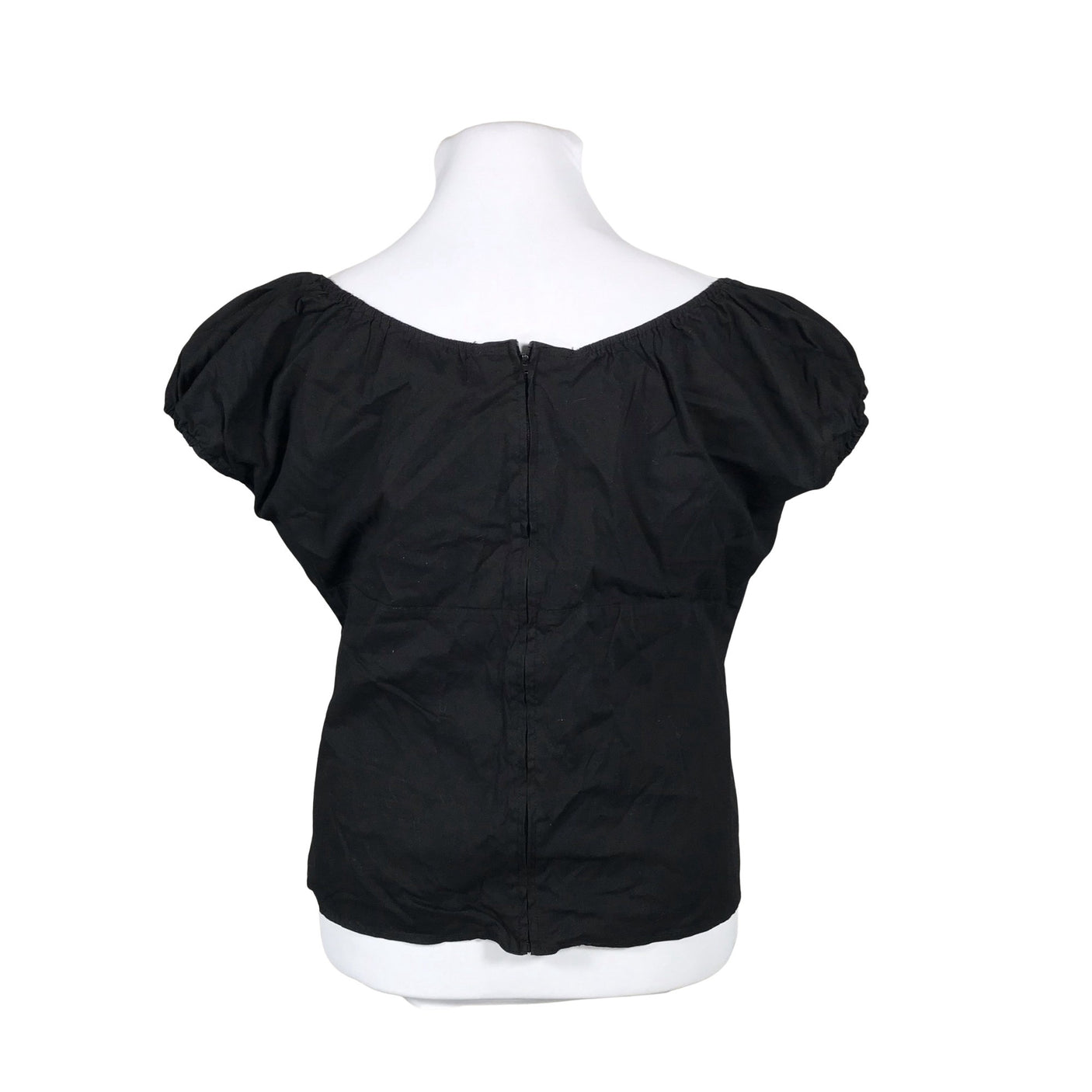 Unisex Hell Bunny - Lühikeste käistega pluus, suurus 48 - Must (2)