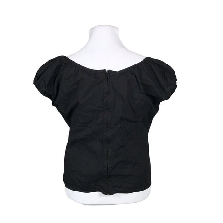 Unisex Hell Bunny - Lühikeste käistega pluus, suurus 48 - Must (2)