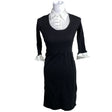 Unisex August Silk - Kootud kleit, suurus 36 - Must ()