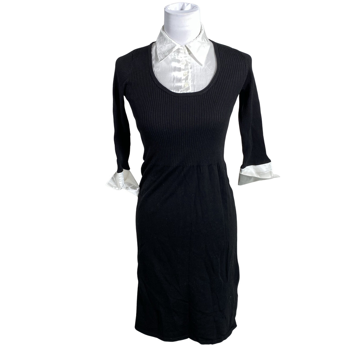 Unisex August Silk - Kootud kleit, suurus 36 - Must (1)