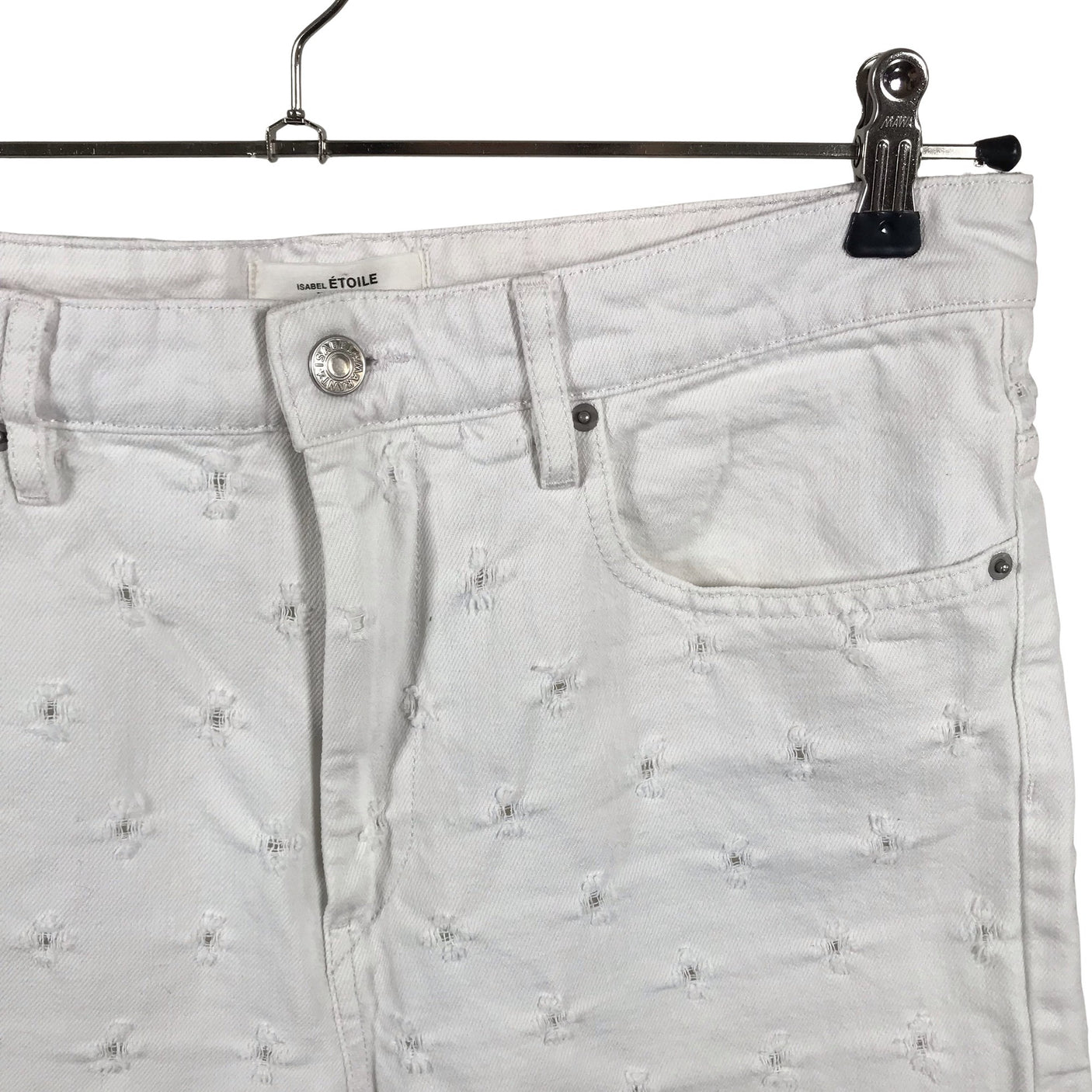 Unisex Isabel Marant Étoile - Teksast lühikesed püksid, suurus 40 - Valge (3)